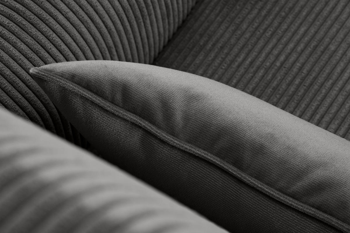 OHRENSESSEL STRALIS inklusive dekorativem Kissen, silber - Silberfarben/Braun, Textil (82/108/80cm) - KONSIMO®