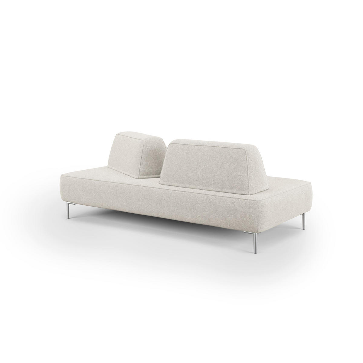 LINEARSOFA Newton - Weiß, Textil (212/42/115cm) - Divani.store