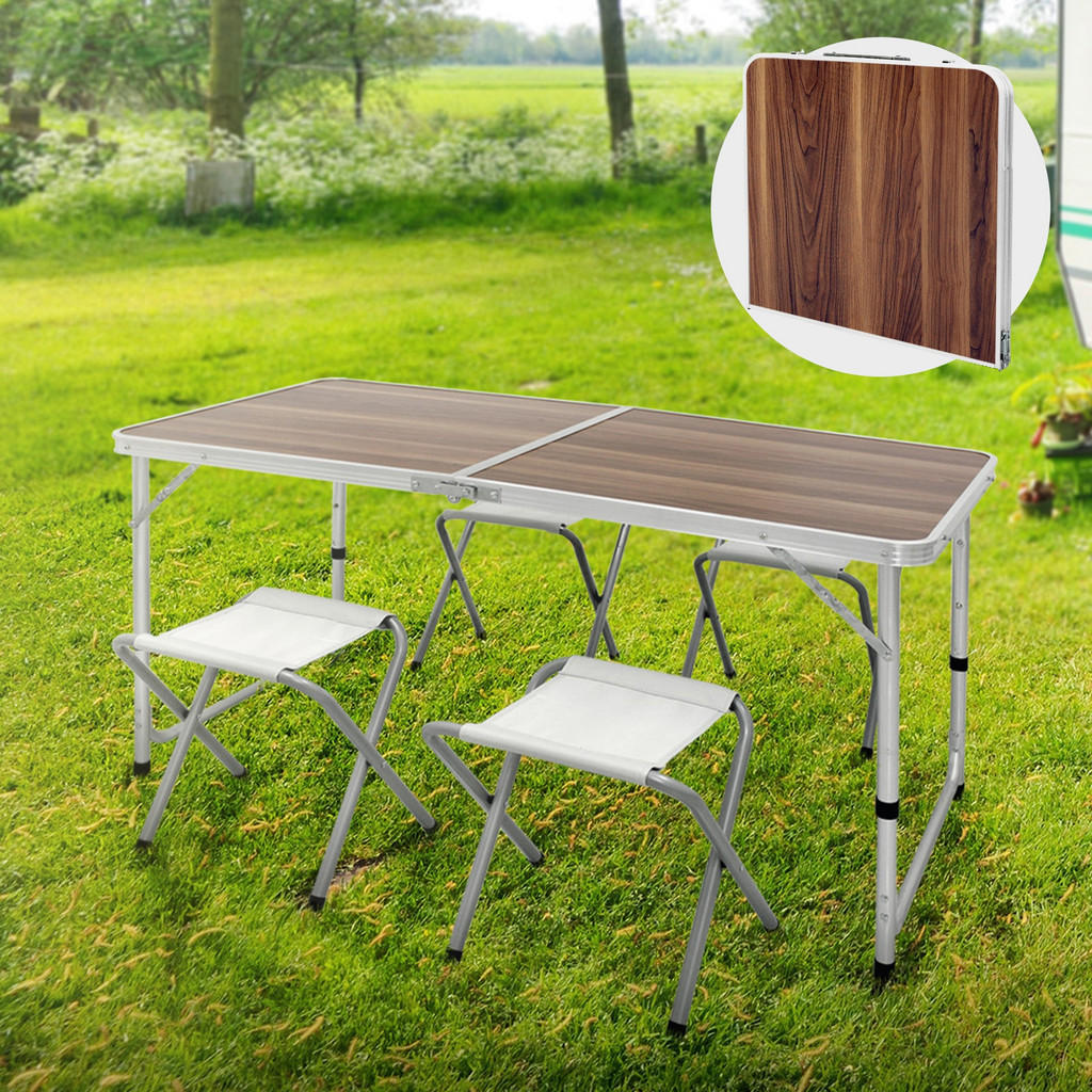 Thumbnail - ECD-Germany Campingtisch, Braun, Holzwerkstoff, 60x70x120 cm, Gartenmöbel, Gartentische, Klapptische