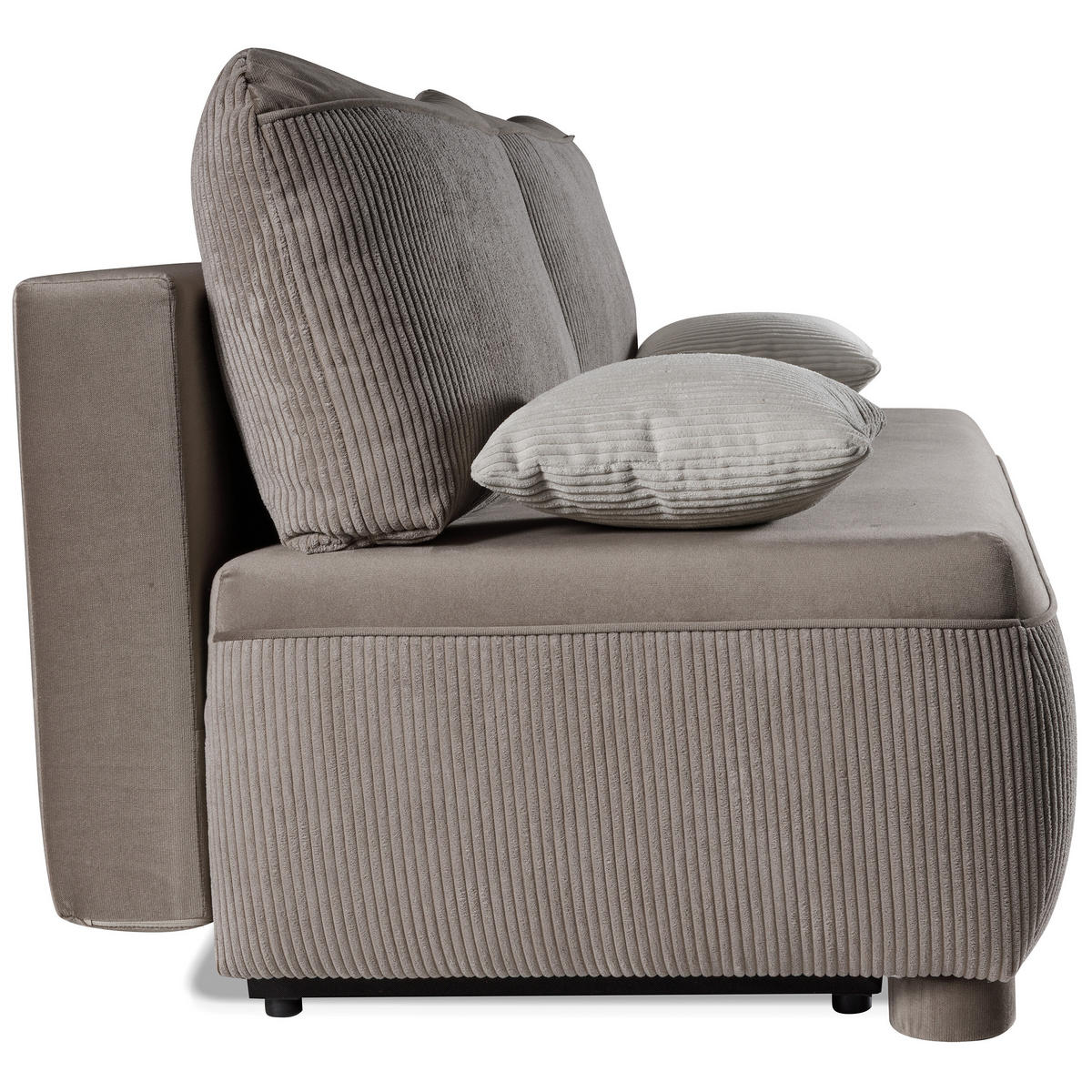 SCHLAFSOFA Aida 3-Sitzer mit Schlaffunktion, Braun - Braun, Textil (211/88/93cm) - Beautysofa
