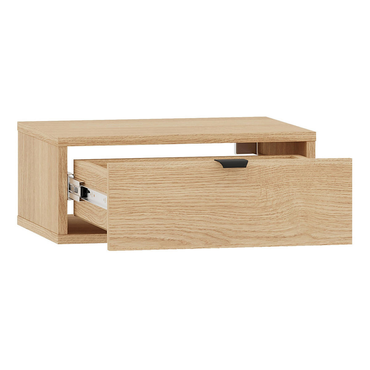 NACHTTISCH HEGGERS Eiche Mavelie 45 cm - Eichefarben/Beige, Holzwerkstoff/Metall (45/18/33cm) - Selsey