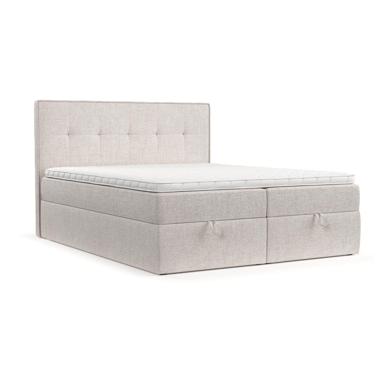 AltaBeds POSTEL BOXSPRING TIVRA 200/200 Světle béžová