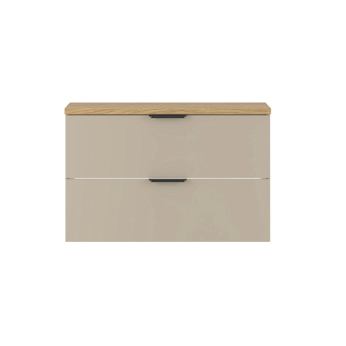 WASCHTISCHUNTERSCHRANK 80.6cm Astrid Kaschmir und Holz - Beige, Holzwerkstoff (80.6/52.2/46.5cm) - Petits-meubles