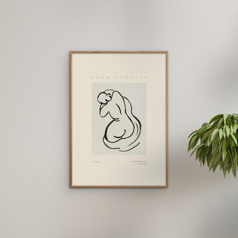 POSTER mit Rahmen Arch Atelier - Carl Newman 03 - Eichefarben/Naturfarben, Holz/Papier (30/40cm) - Poster&Frame