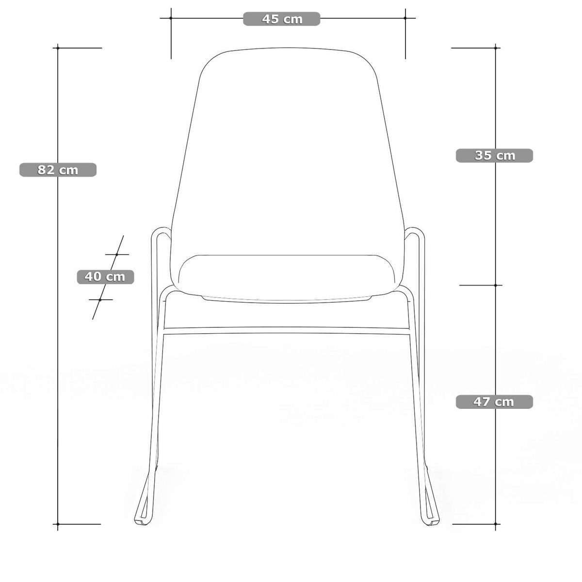 BESUCHERSTUHL V1803 Kunststoff Hartschale Schwarz - ergonomisch, 120 kg belastbar - Schwarz, Kunststoff/Metall (53/82/51cm) - Versee