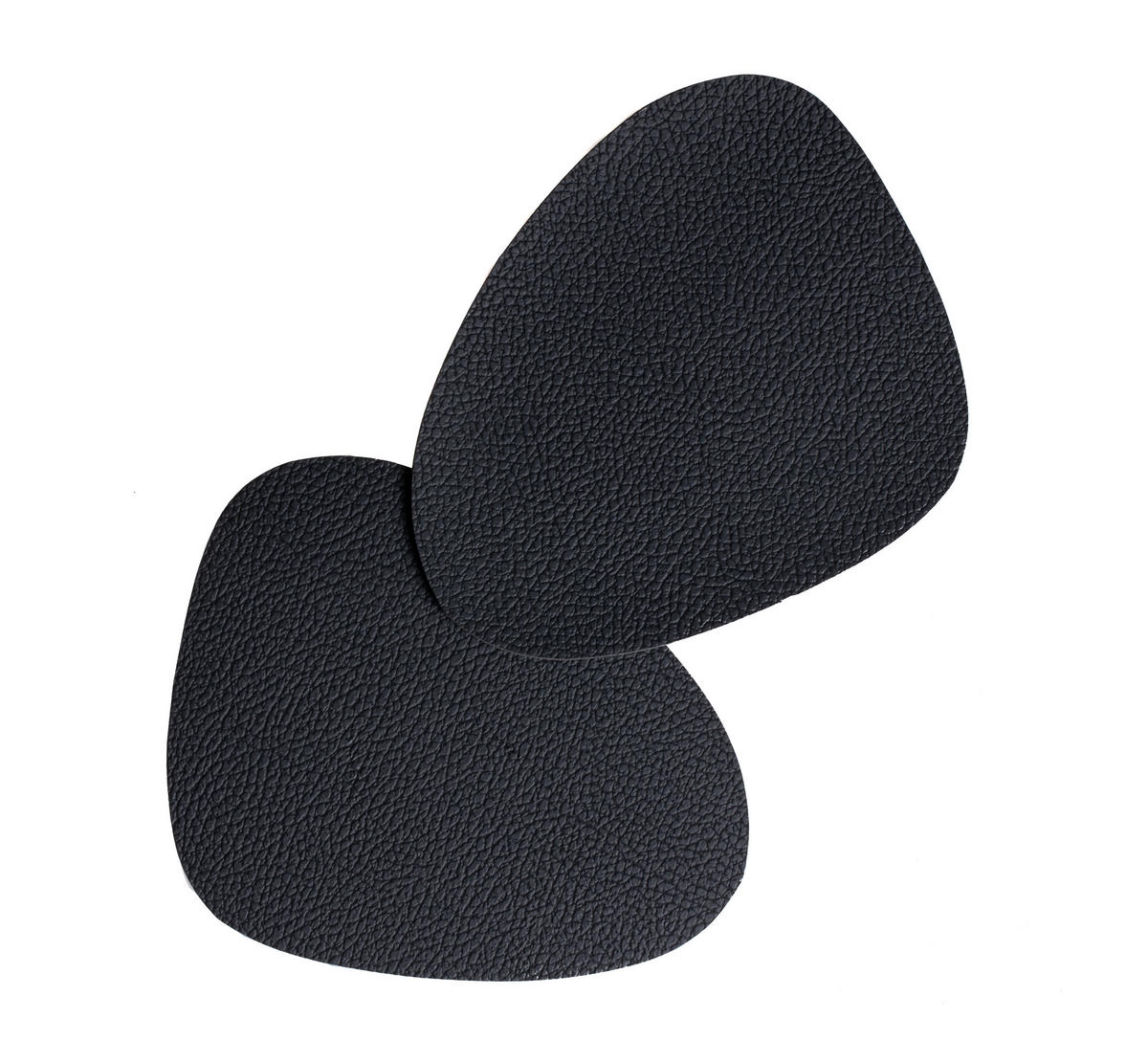 UNTERSETZER - Veganes Leder - Schwarz - Organic - 13 x 11 cm - 6 Stück - Schwarz, Kunststoff (11/13cm) - Cookinglife