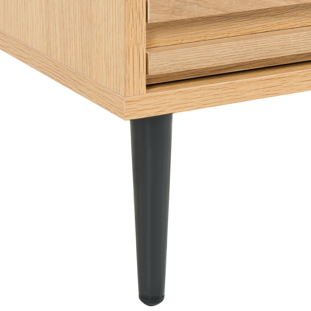 NACHTTISCH mit 2 Schubladen Hellbraun Keith - Hellbraun, Holzwerkstoff (40/48/60cm) - Beliani