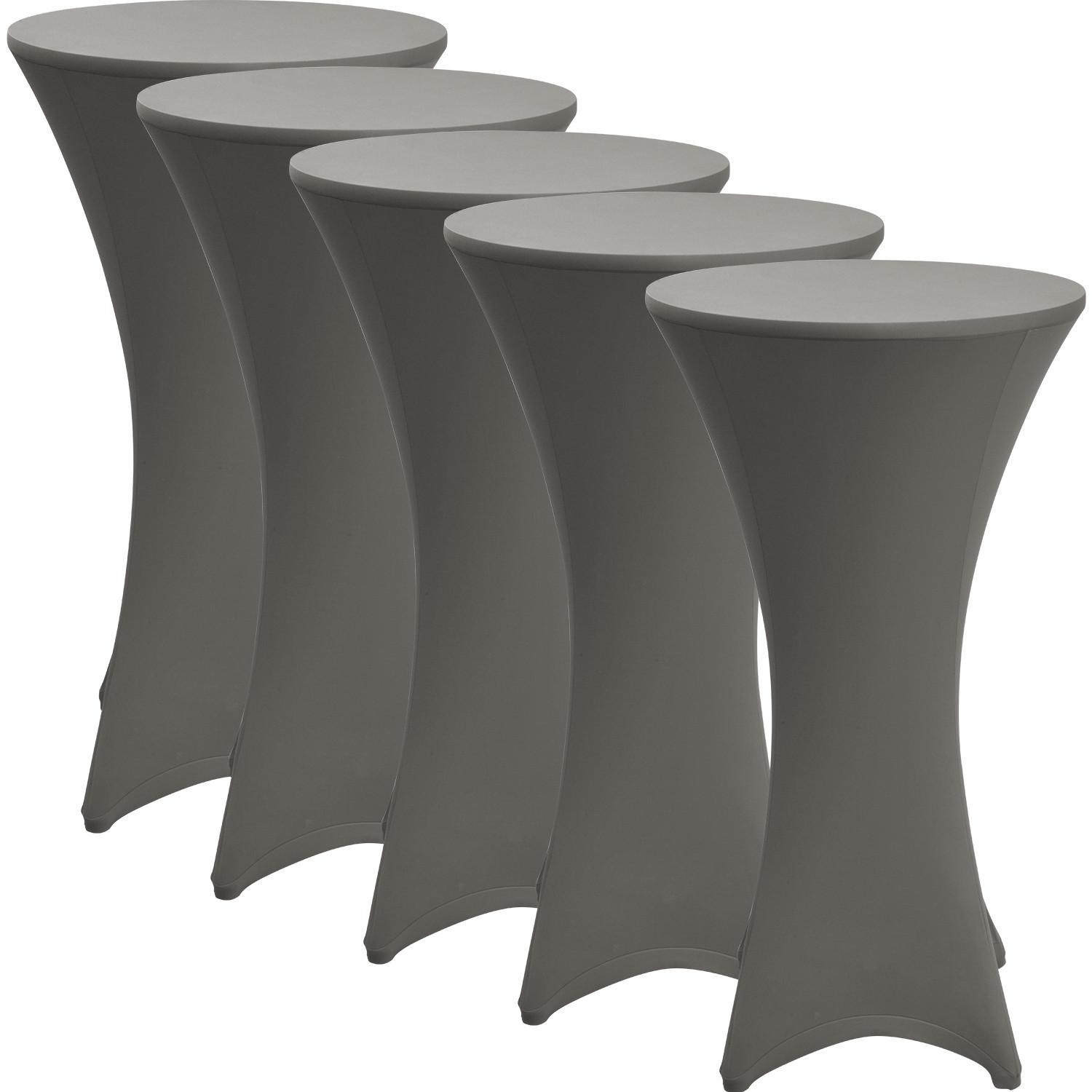 STEHTISCHHUSSE Stella Ø 70cm Anthrazit (5tlg) - Anthrazit, Textil (70/110cm) - Beautissu 