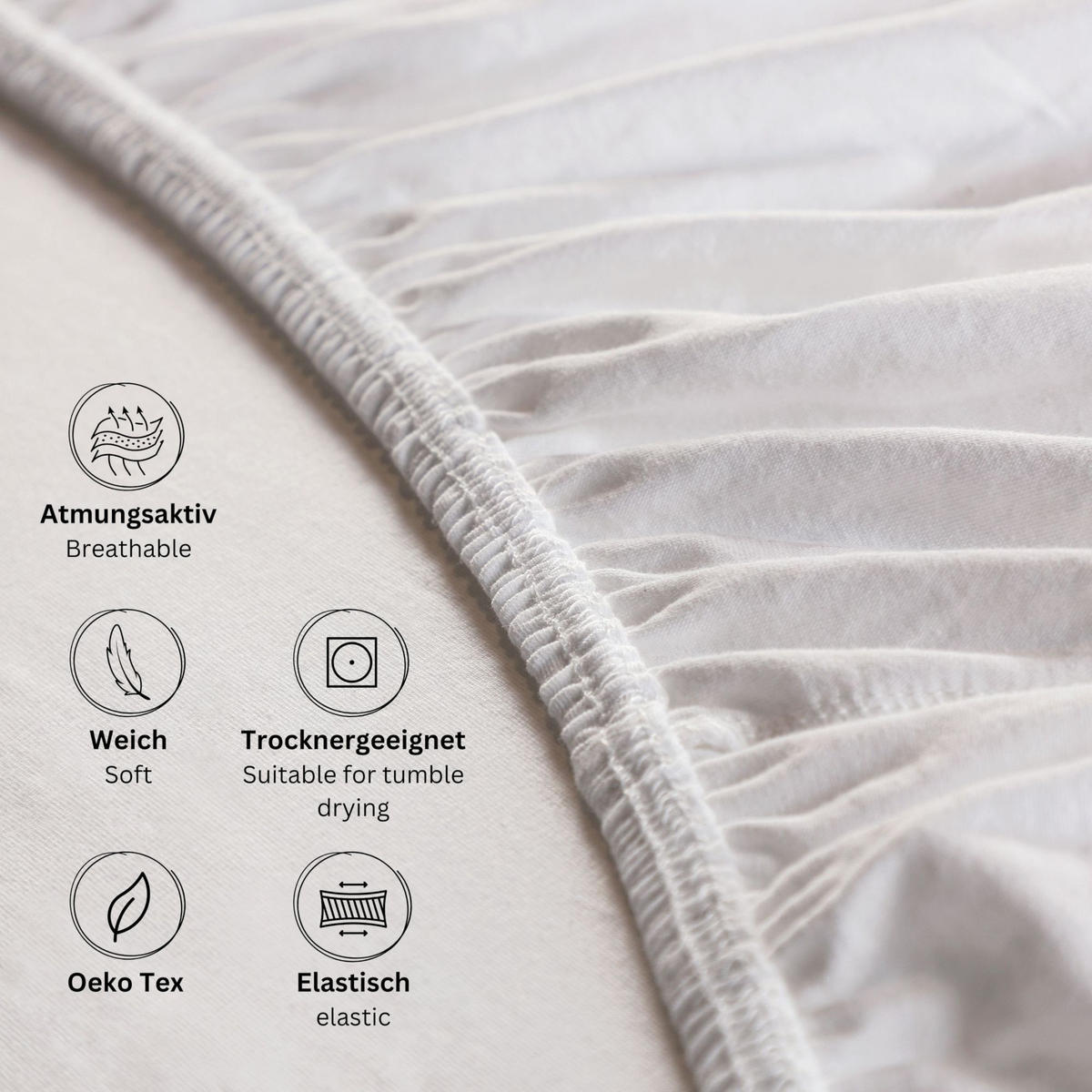 NAPÍNACIE prestieradlo FLAT - biela, textil (200/200cm) - Schöner Wohnen