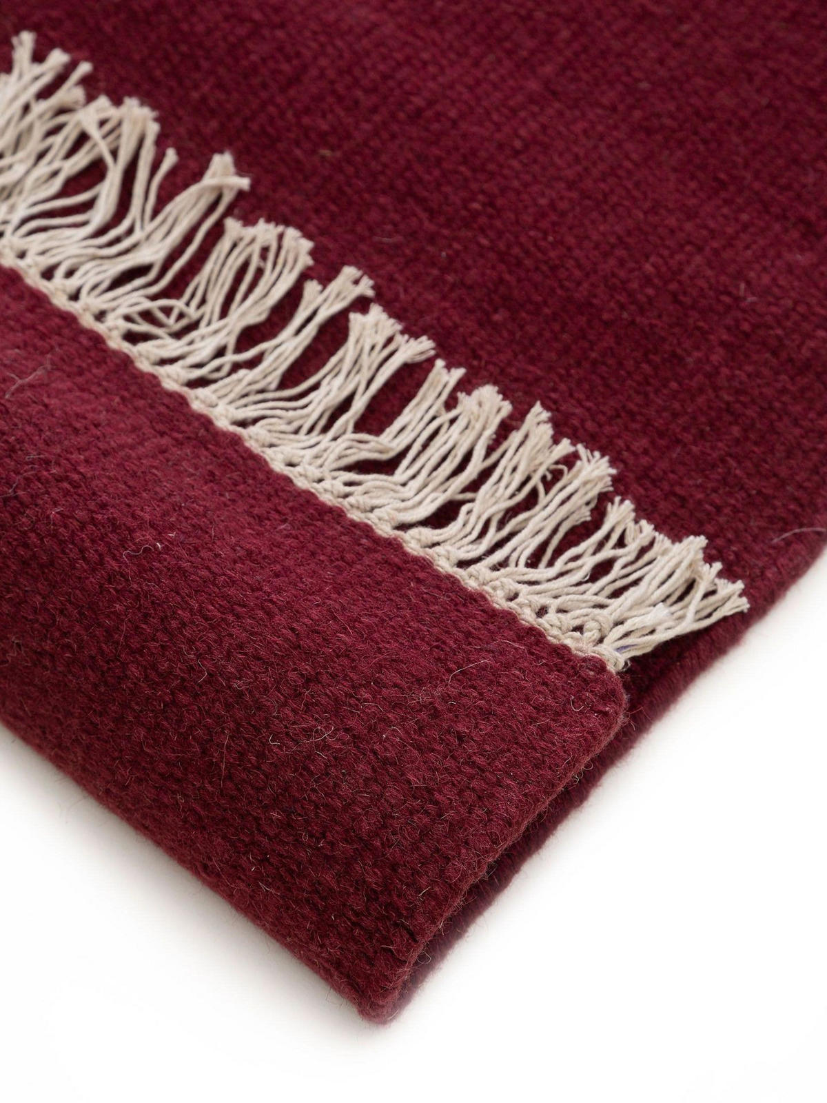 WOLLTEPPICH Liv Dunkelrot 120x170 cm - Rot, Textil (120/1cm) - KUNSTLOFT
