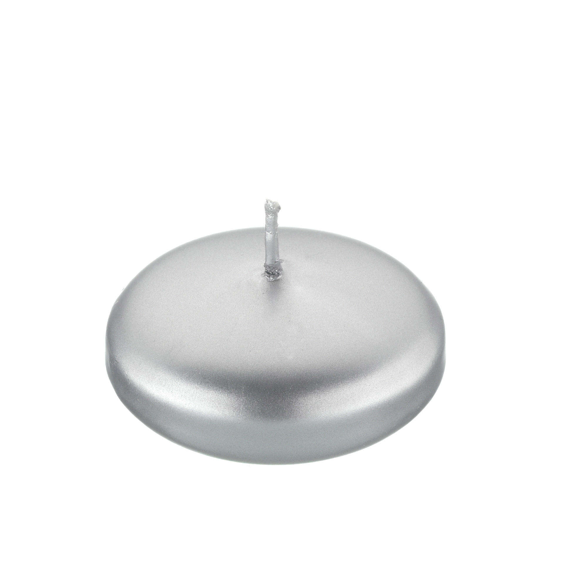 SCHWIMMKERZEN Silber 26 x Ø 42 mm, 8 Stück - Silberfarben, Paraffin (4.2/2.6/2.6cm) - Kopschitz Kerzen