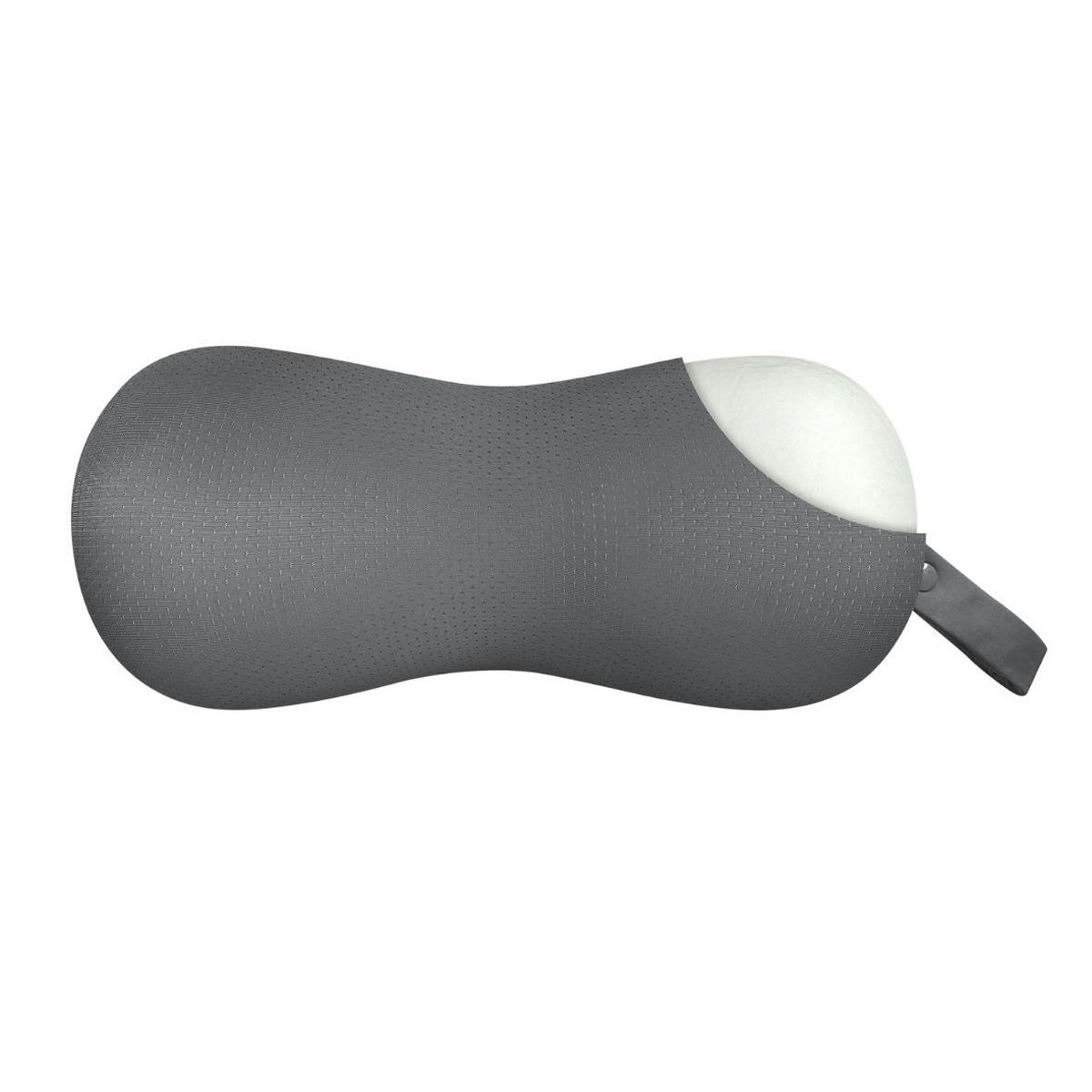 REISEKISSEN MIT SCHLAFMASKE - Graphitfarben, Textil (13/33cm) - INPHYSIO