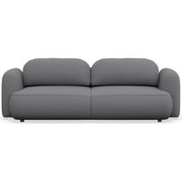3-SITZER SCHLAFSOFA Tvoya Grau Chenille - Schwarz/Grau, Kunststoff/Textil (253/82/110cm) - Selsey