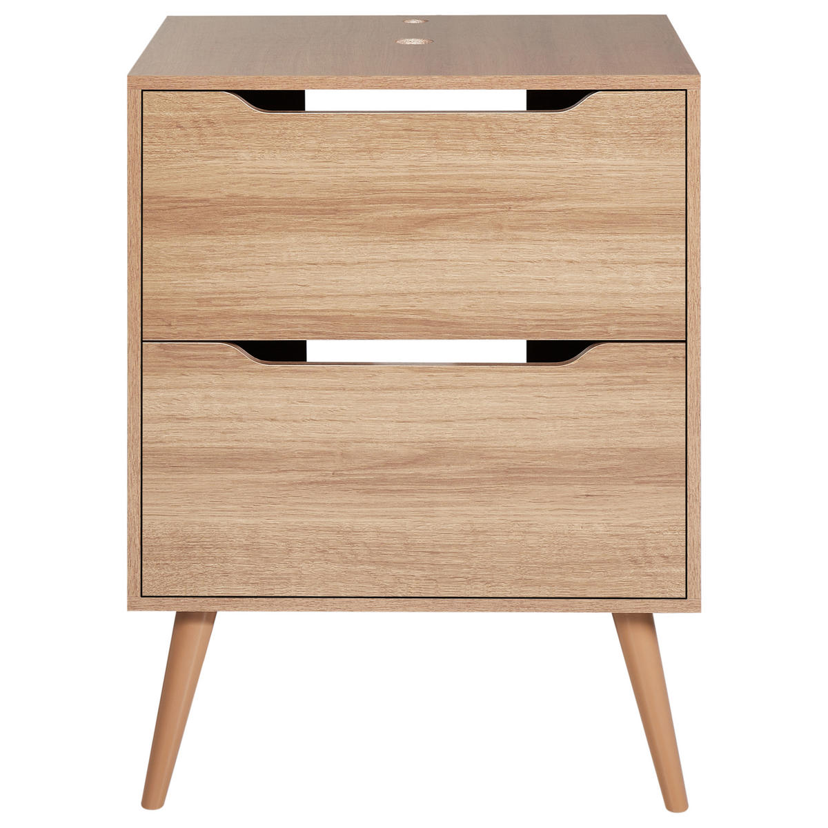 WASCHBECKENUNTERSCHRANK 60 cm Hellbraun Cariacica - Hellbraun, Holzwerkstoff (60/80/45cm) - Beliani