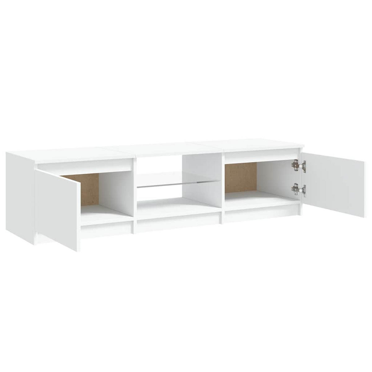 TV-SCHRANK Mit Led-Leuchten Weiss 140/40/36 Cm - Weiß, Holzwerkstoff (40/36/140cm) - vidaXL