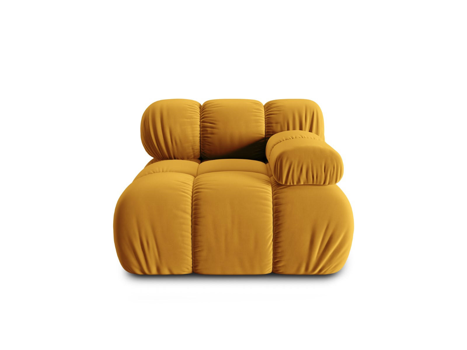 MODUL rechts Bellis aus Samt gelb - Gelb, Textil (94/70/94cm) - Micadoni