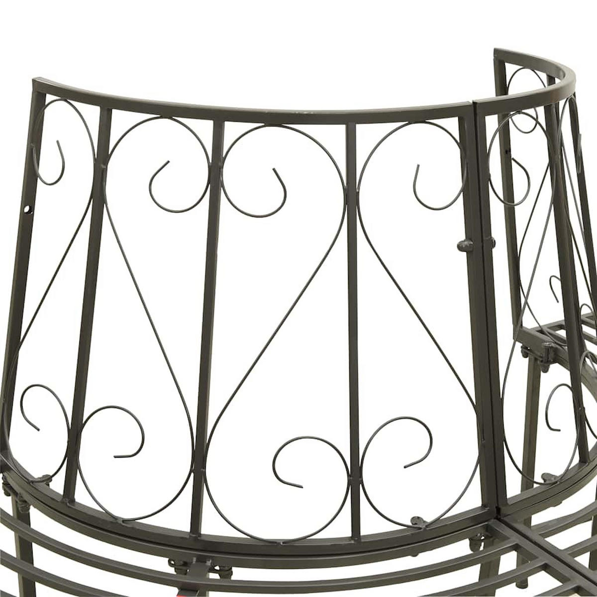 BAUMBÄNKE 1-Sitzanzahl Ø 160/89 Cm Stahl - Grau, Metall (160/89/80cm) - vidaXL