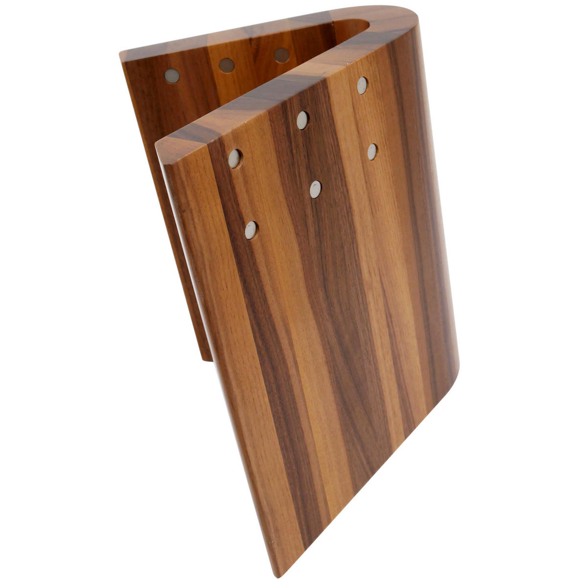 MESSERBLOCK MAGNETISCH NUSSBAUM - Nussbaumfarben, Holz (22/26/21cm) - Zayiko