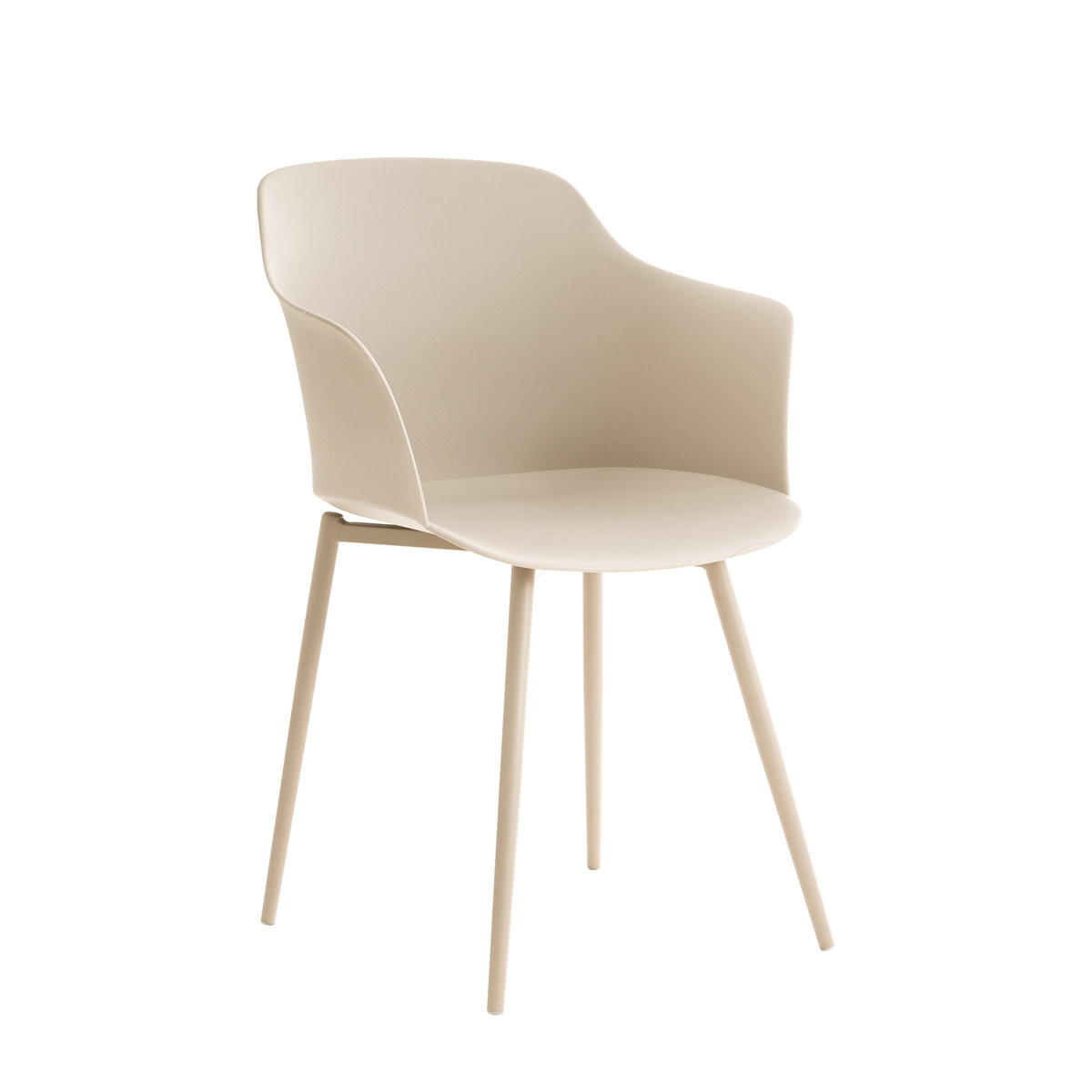 STUHL Basel Beige 58.5 cm x 82 cm - Beige, Kunststoff (58/82/51cm) - Kenay Home