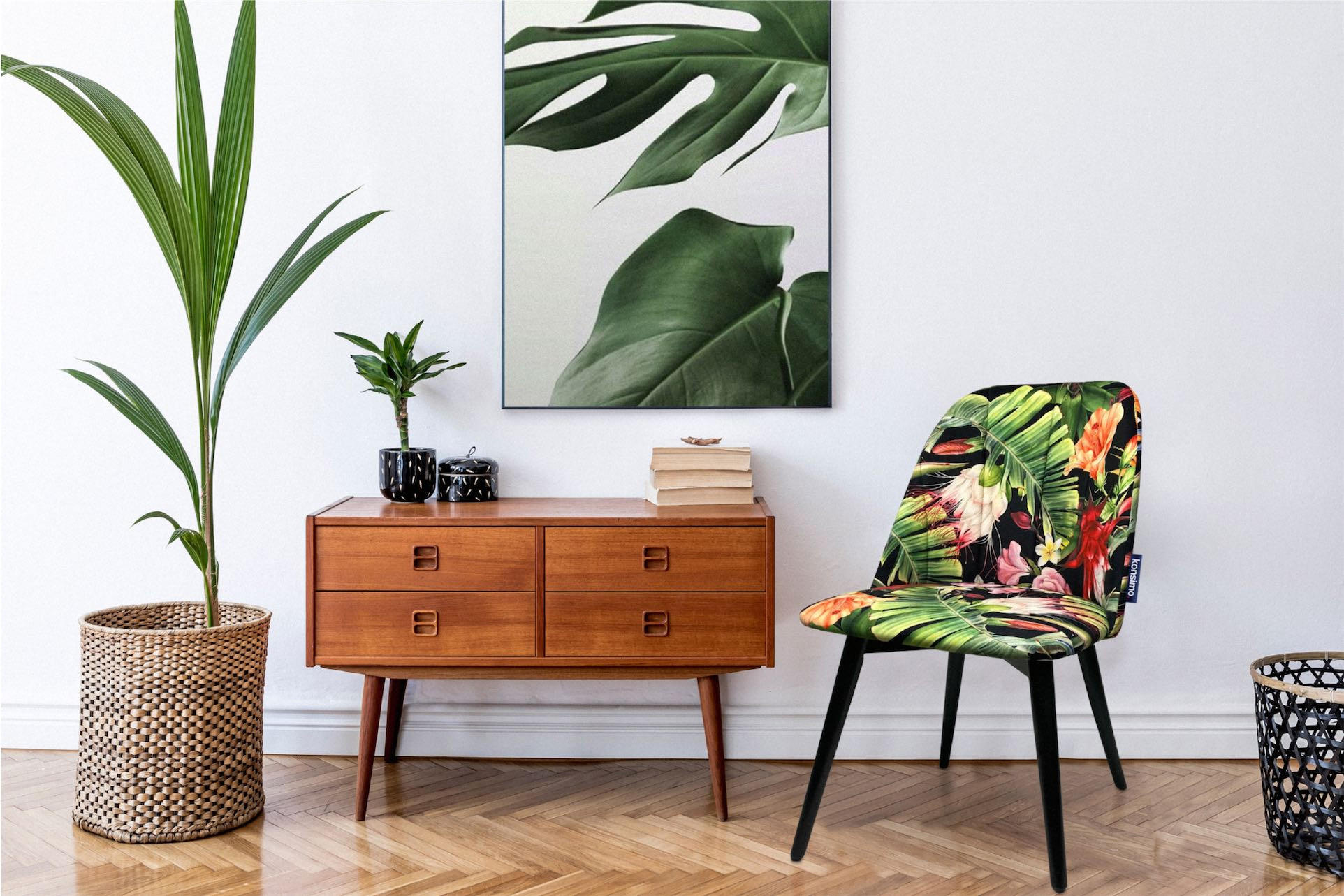 Thumbnail - Konsimo® Esszimmerstühle, Mehrfarbig, Holz, Echtholz, 48x86x44 cm, Esszimmer, Stühle, Esszimmerstühle, Vierfußstühle