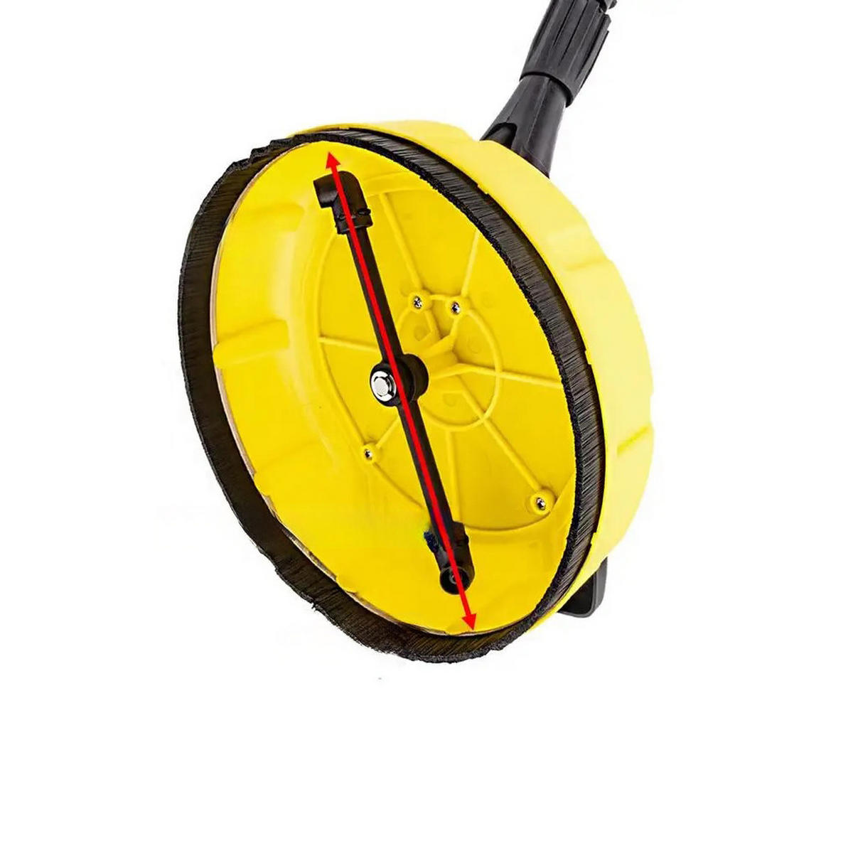 REINIGUNGSBÜRSTE Turbo 28 cm, Scheibenbürste, Reinigungsmitteltank, Teleskopgriff, max. 140 bar, 60 °C, Adapter - Multicolor, Kunststoff/Metall (25/26/50cm)