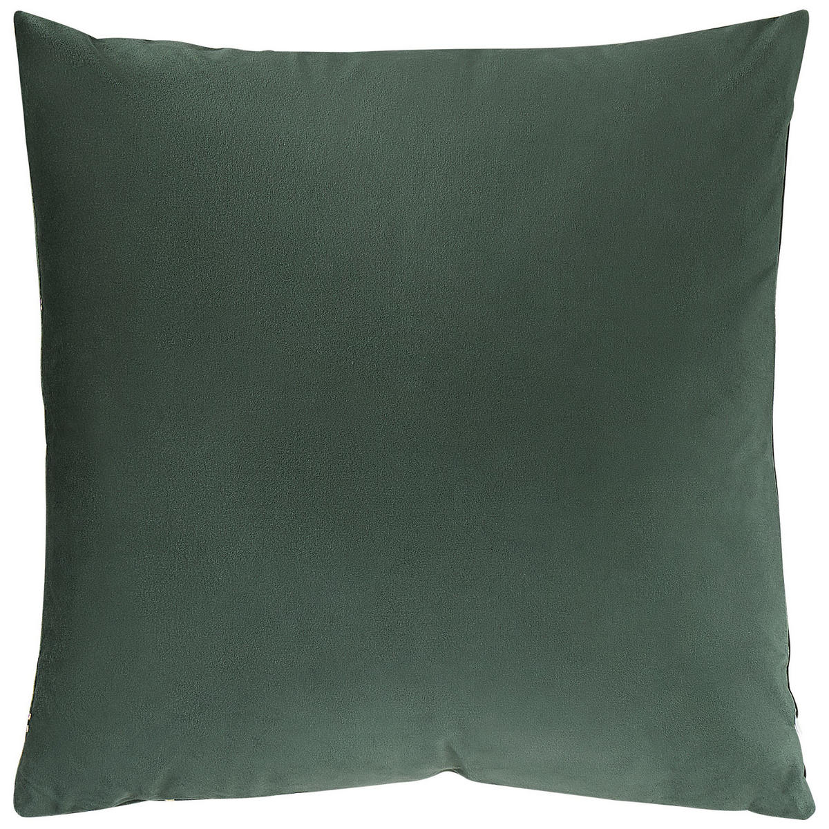 DEKOKISSEN 2er-Set Dunkelgrün 45/45 cm Alyssum - Dunkelgrün, Textil (45/45cm) - Beliani