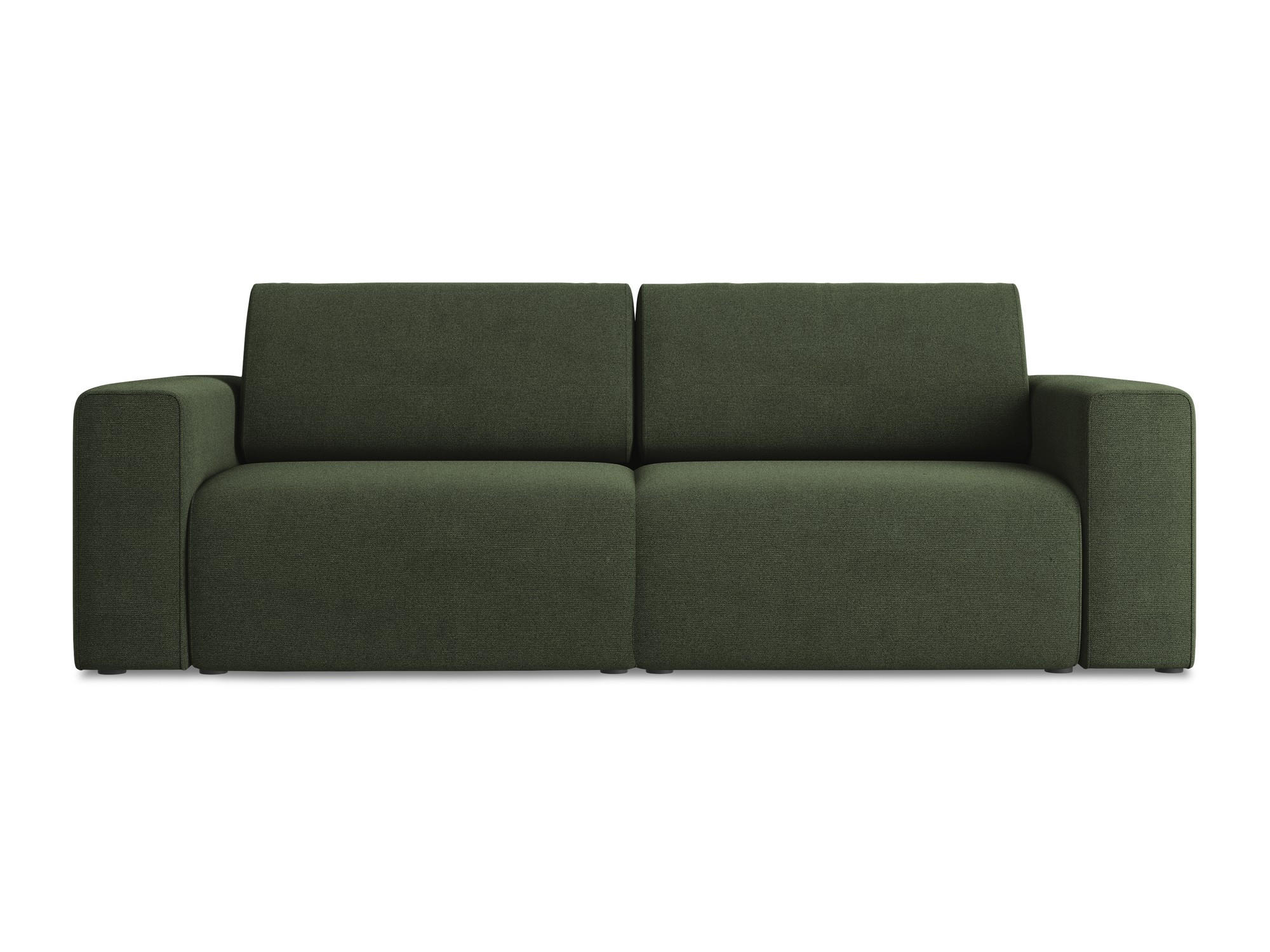 3-SITZER SOFA Strukturstoff Stoff Grün - Blau/Schwarz, Kunststoff/Textil (224/80/103cm) - Makamii