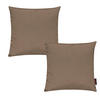 KISSENHÜLLE 2er Set Fino uni 40/40 cm - Hellbraun, Textil (40/40cm) - Magma Heimtexx