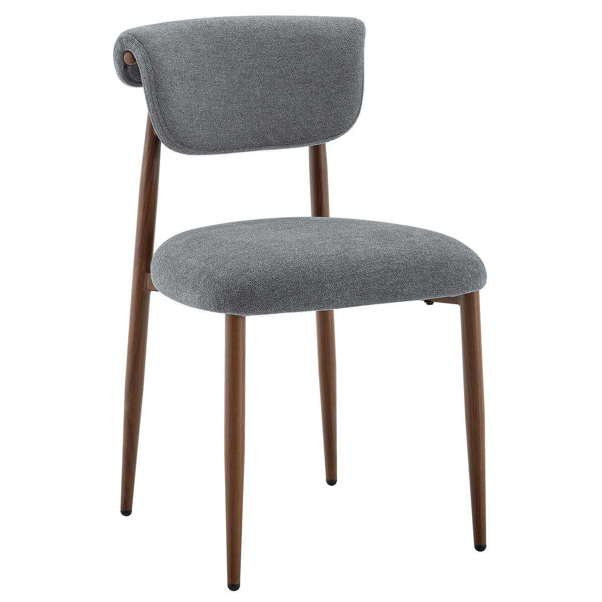 STUHL-SET DE-36452 4 Stück mit gebogener Rückenlehne Grau - Grau, Metall (58.5/83/48cm) - ComfortXL