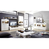 WOHNZIMMER-SET 6-TLG. Faro-36 - Weiß, Holzwerkstoff (215/47/315cm) - Lomado