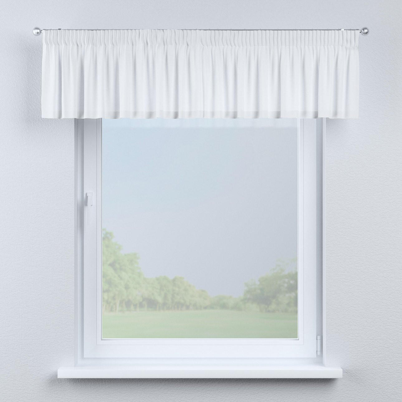 KURZGARDINE Loneta mit Kräuselband, weiß, 130x40 cm - Weiß, Textil (130/40cm) - Dekoria