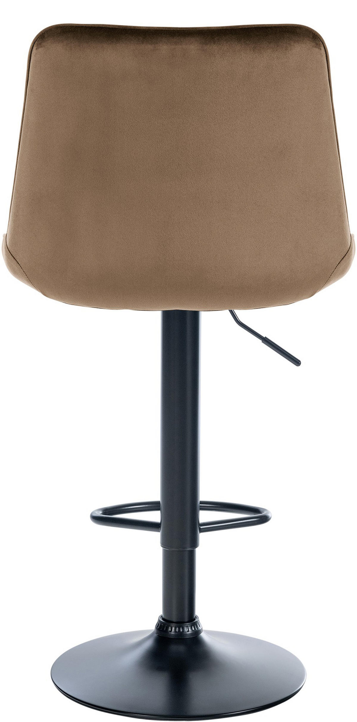 BARHOCKER Tolor Samt schwarz braun - Schwarz/Braun, Textil/Metall (49.5/112/50cm) - TPFLiving