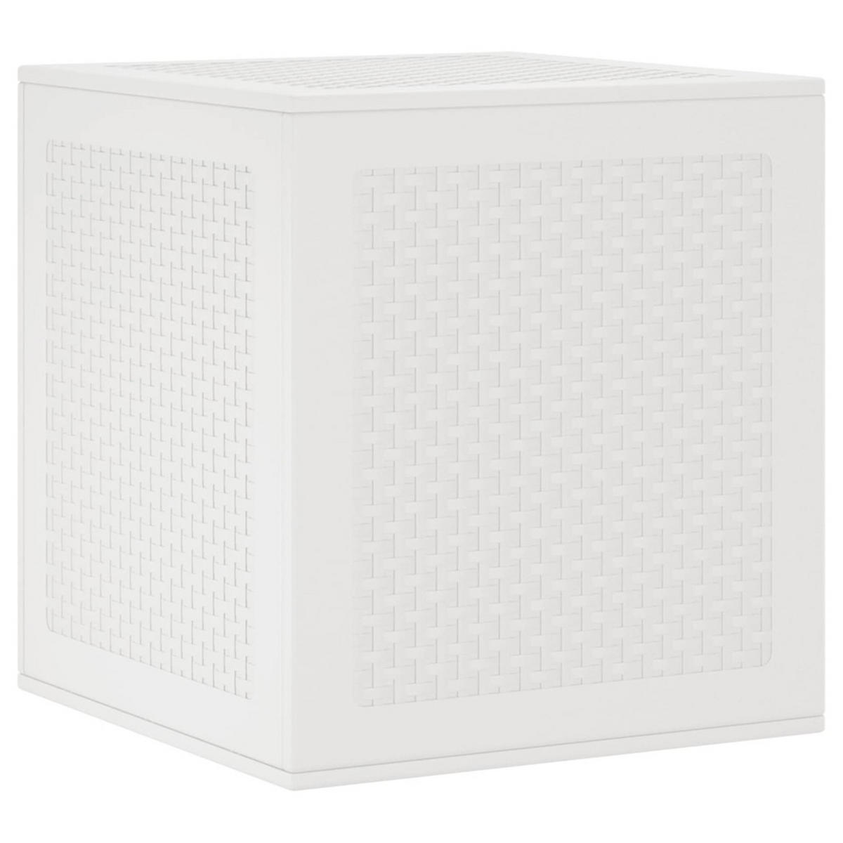 AUFBEWAHRUNGSBOX Mit Speicher Weiss 55/53/57 Cm Polypropylen - Weiß, Kunststoff (53/57/55cm) - vidaXL