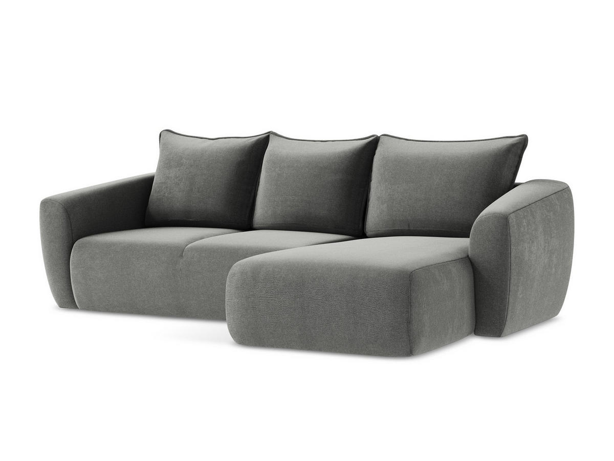 POUF Chenille Stoff Beige - Beige/Schwarz, Holzwerkstoff/Kunststoff (65/40/65cm) - Makamii