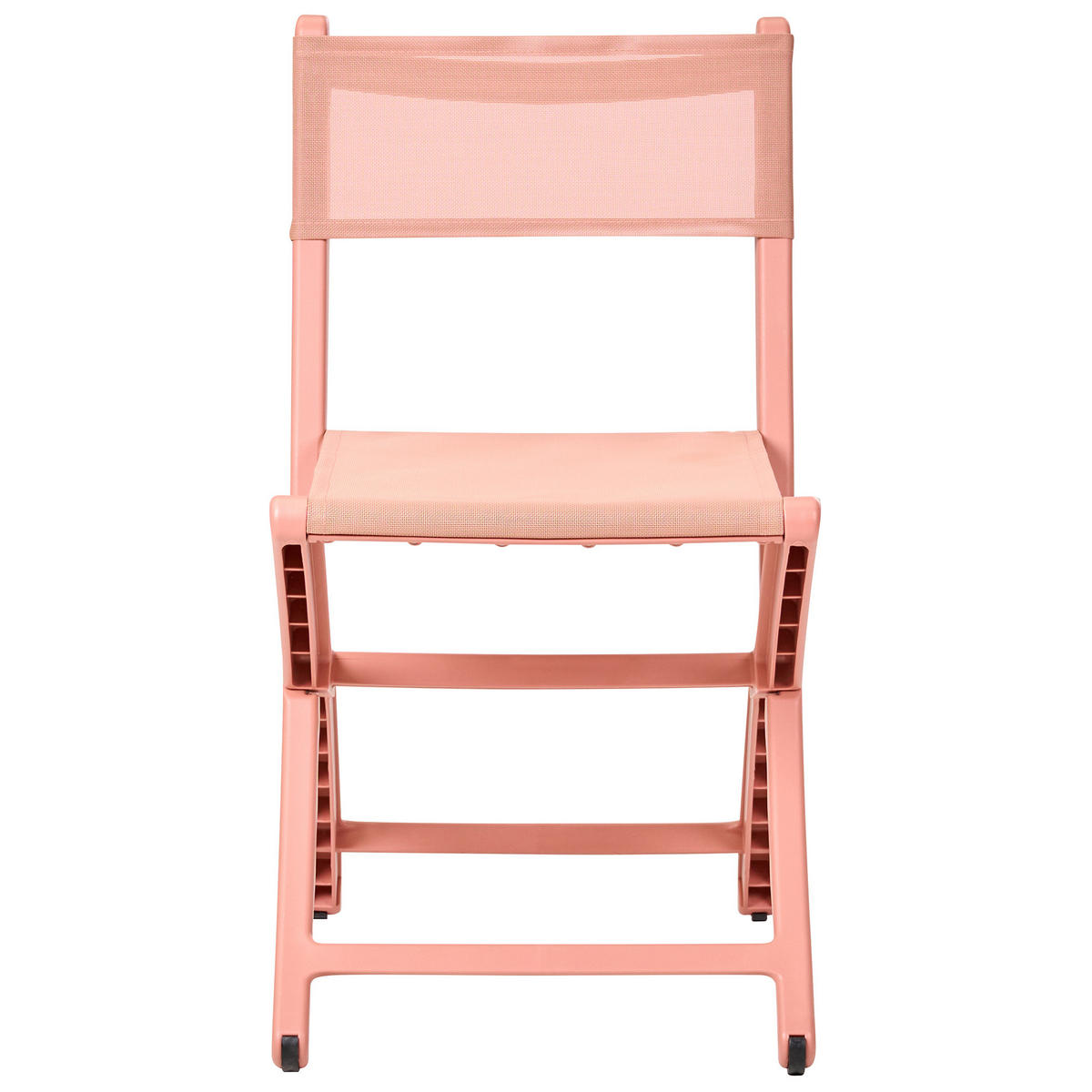 GARTENSTUHL 4er-Set Korallenrot Talca - Rot, Kunststoff (45/83/53cm) - Beliani