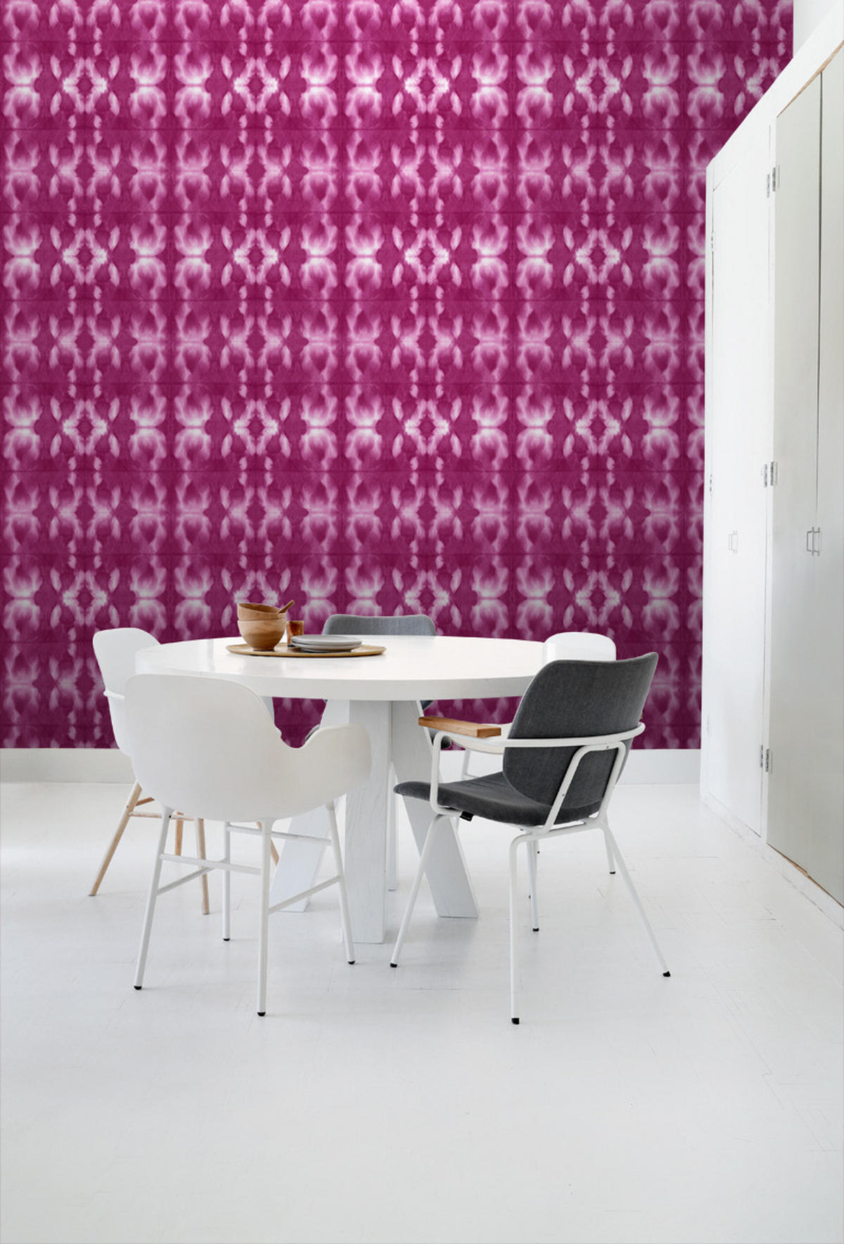 TAPETE Tie-Dye Shibori Muster 53 cm x 10.05 m - Pink, Papier (53/1000cm) - ESTAhome