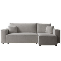 ECKSOFA Adara Mit Schlaffunktion - Grau, Holzwerkstoff/Textil (145/244cm) - Fun Möbel