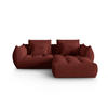 SOFA modular Bloom aus strukturiertem Stoff rot 3 Sitzplätze - Rot, Textil (216/232cm) - Micadoni