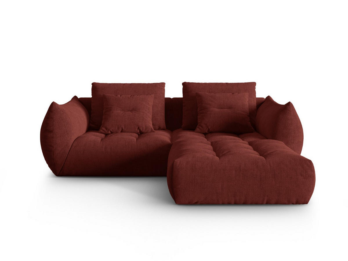 SOFA modular Bloom aus strukturiertem Stoff rot 3 Sitzplätze - Rot, Textil (216/232cm) - Micadoni