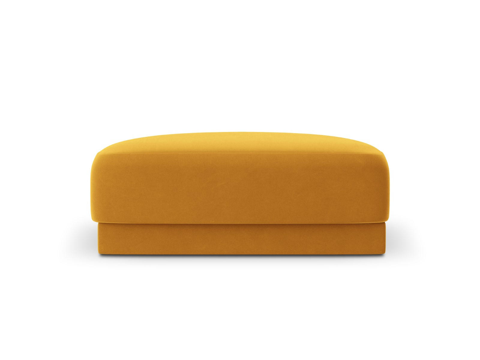 POUF Miley aus Samt gelb - Gelb, Textil (90/40/90cm) - Micadoni