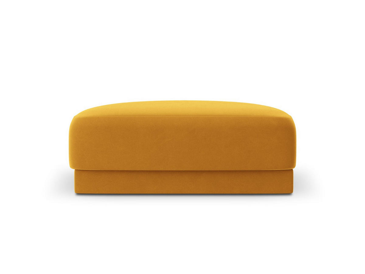POUF Miley aus Samt gelb - Gelb, Textil (90/40/90cm) - Micadoni