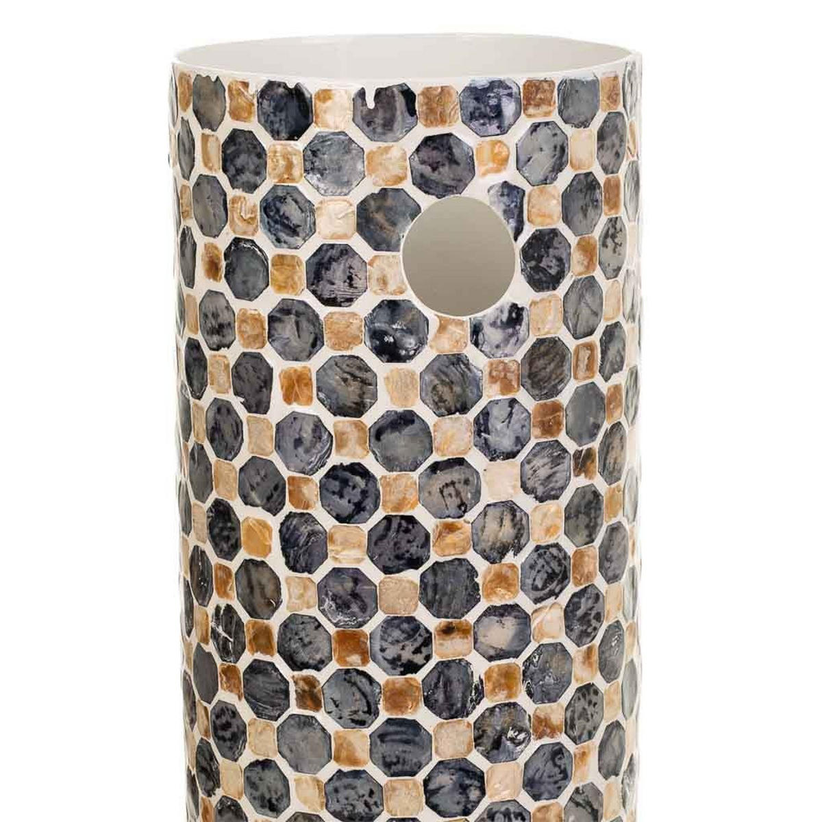 SCHIRMSTÄNDER aus Capiz, 20x57cm - Grau, Holzwerkstoff (20/57/20cm) - Wanderlust