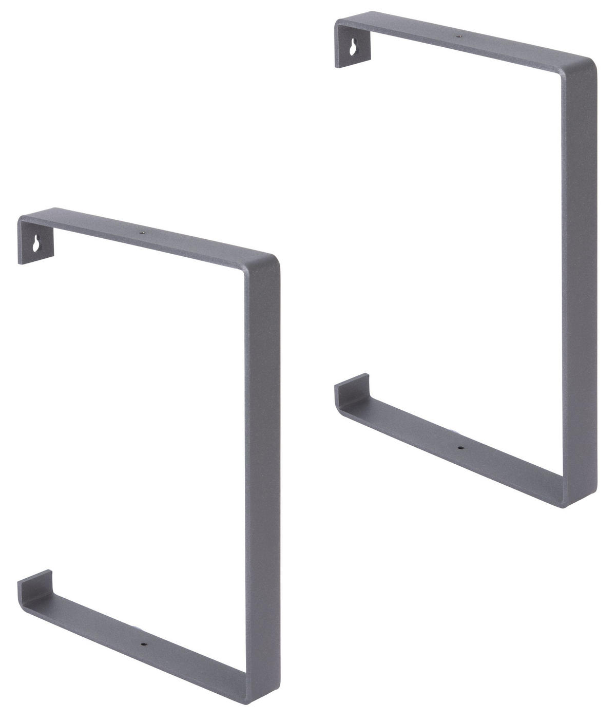 REGALTRÄGER als 2er Set Adam, Stahl in verschiedenen Trendfarben - Anthrazit, Metall (3/30.4/21cm) - Alberts