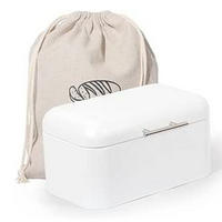 BROTAUFBEWAHRUNG Edelstahl, Brotbox mit Griff, staubdicht - Weiß, Metall (23/38/20cm) - LUXUSKOLLEKTION