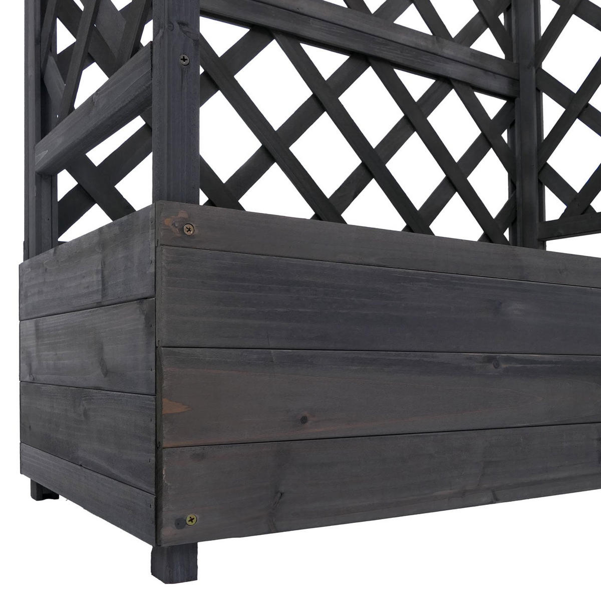 HOCHBEET 114x85x44cm Anthrazit-Grau - Grau, Holz (85/114/44cm) - PROREGAL