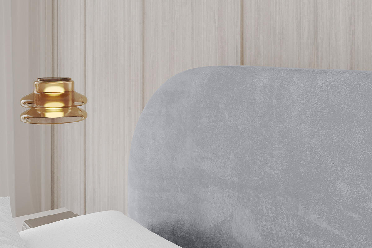 POLSTERBETT mit Bettkasten und Lattenrost, Bett mit Matratze H3/H4 - TIVON 180x200 Hellgrau - Hellgrau, Holzwerkstoff/Textil (180/200cm) - ALTDECOR