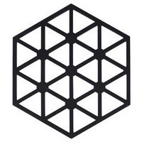 UNTERSETZER Silikon schwarz - Schwarz, Kunststoff (16/16cm) - Excellent Houseware