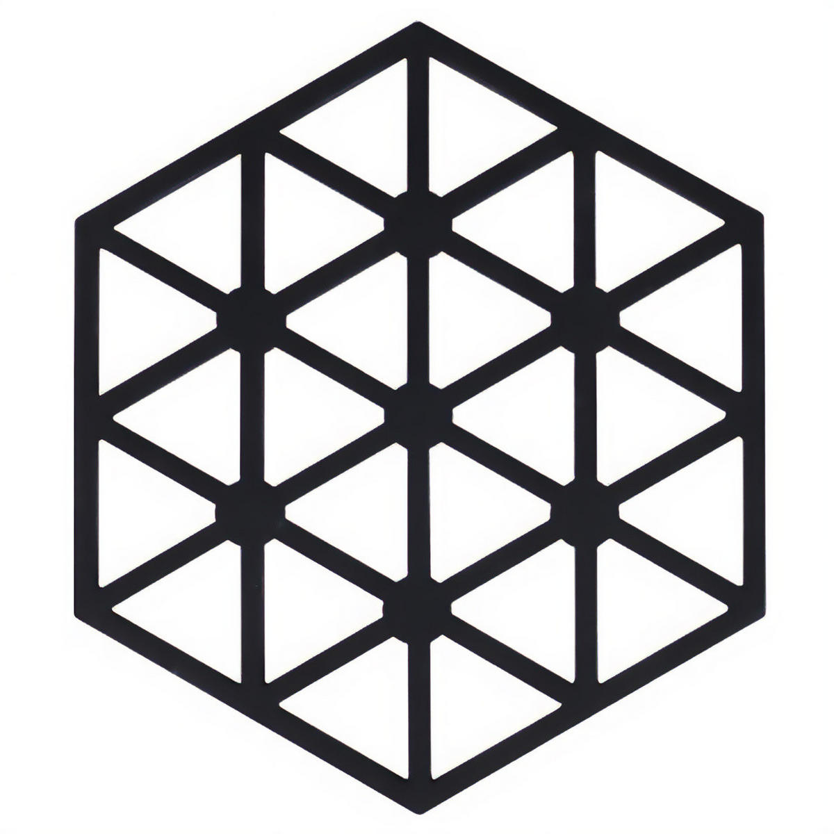 UNTERSETZER Silikon schwarz - Schwarz, Kunststoff (16/16cm) - Excellent Houseware