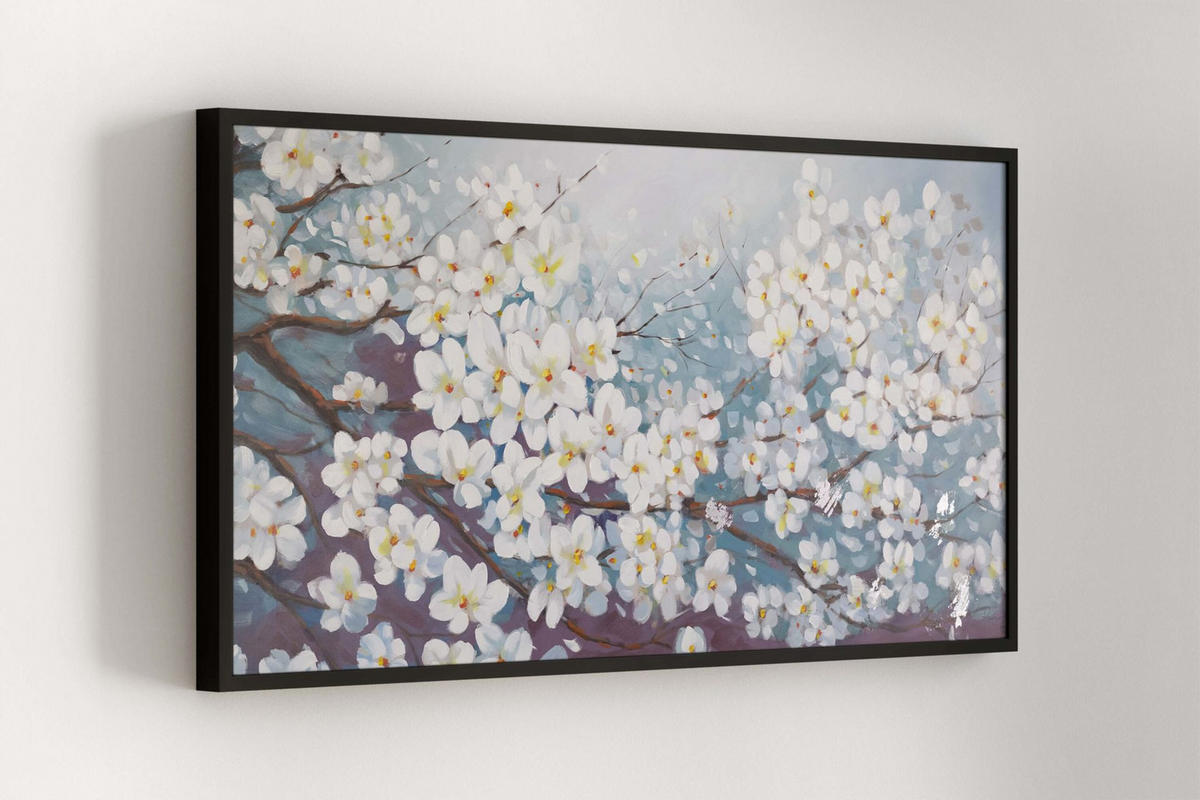 OLEJOMAĽBA 140/70 cm, Zvieratá - modrá/biela, drevo/textil (140/70cm) - KUNSTLOFT