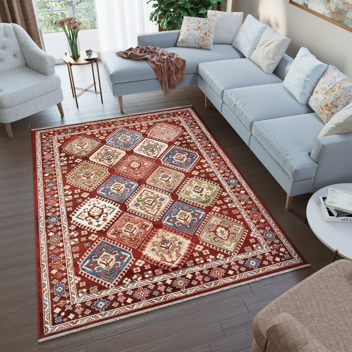 TEPPICH RIVIOLI Rot 80/150 cm - Rot, Textil (80/150cm) - Tapiso